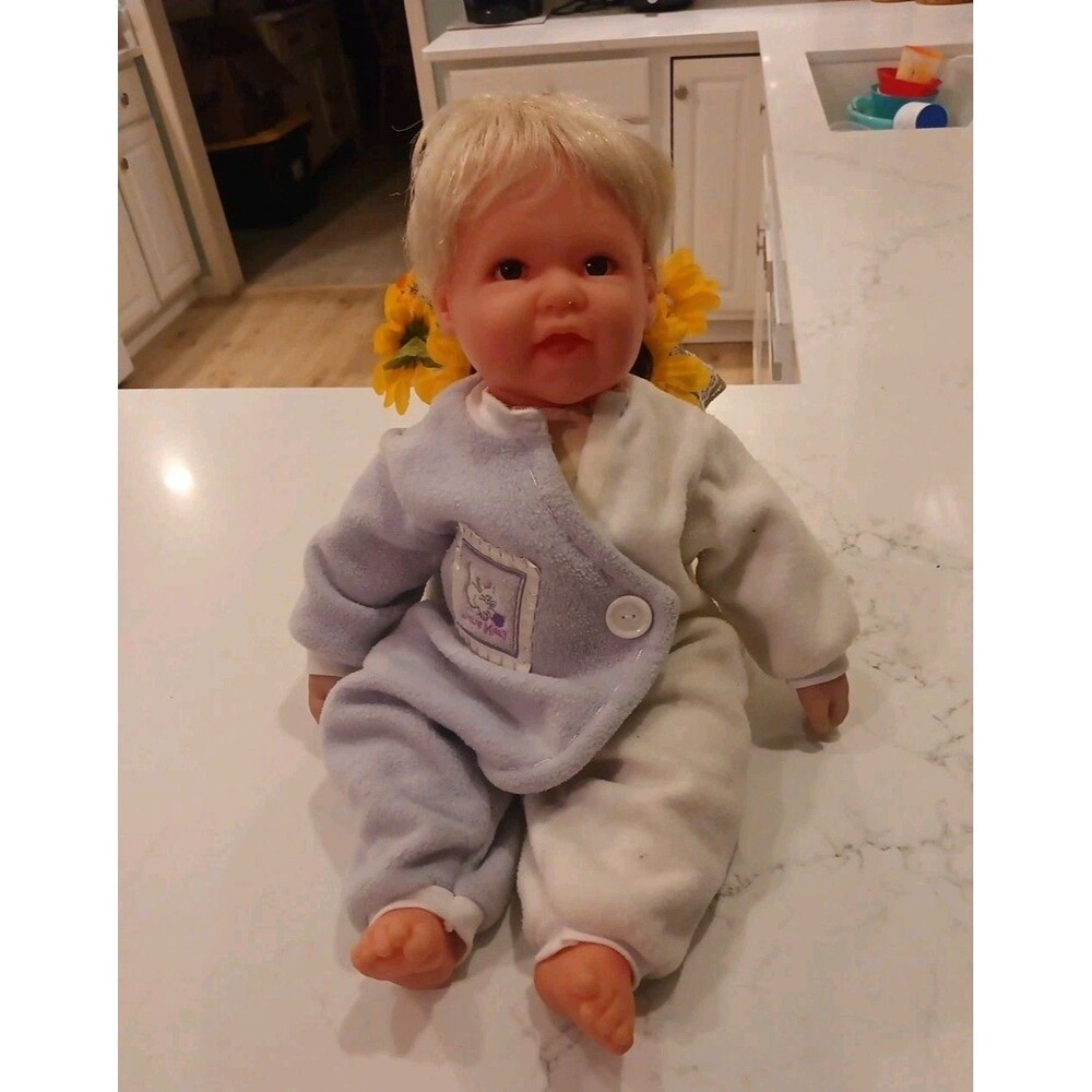 Berenguer Boutique JC Toys Baby Doll Realistic Blonde Hair Brown Eyes 20"